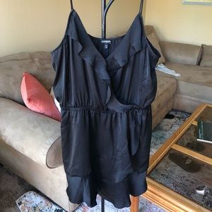 Express black A-line dress